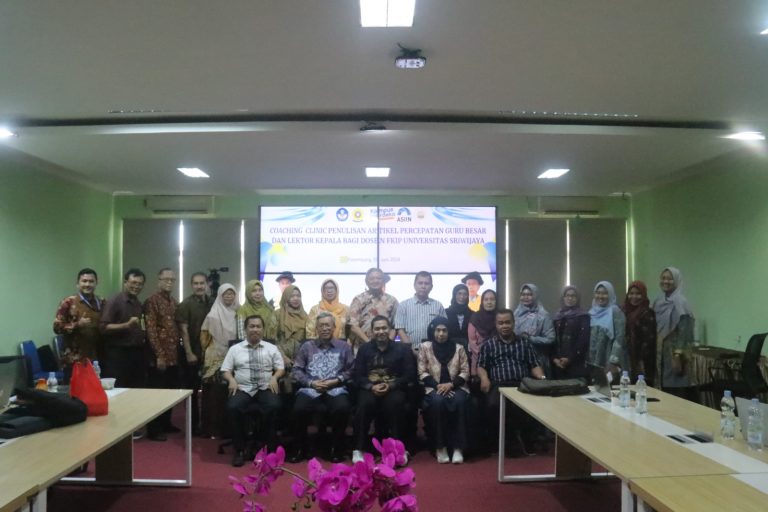 COACHING CLINIC PENULISAN ARTIKEL MENUJU KE GURU BESAR DAN LEKTOR KEPALA BAGI DOSEN DI FKIP UNSRI